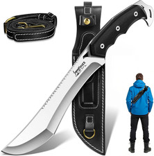 Outdoor Sopravvivenza Coltello Full Tang Affilato Con Cinghia Posteriore Fodero 