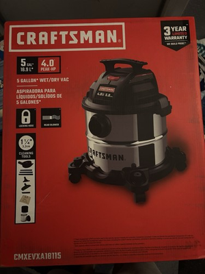 #ad Craftsman 5 Gal Wet Dry Vac Bagged Locking Hose Rear Blower CMXEVXA18115 $82.50