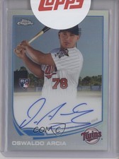 2013 Topps Chrome Refractor Rookie Auto 120/499 Oswaldo Arcia #186 Auto 3c7