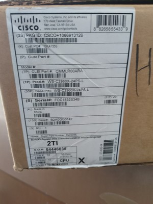 Cisco WS-C2960X-24PS-L -24-POE PORT Catalyst 24-Ports Switch