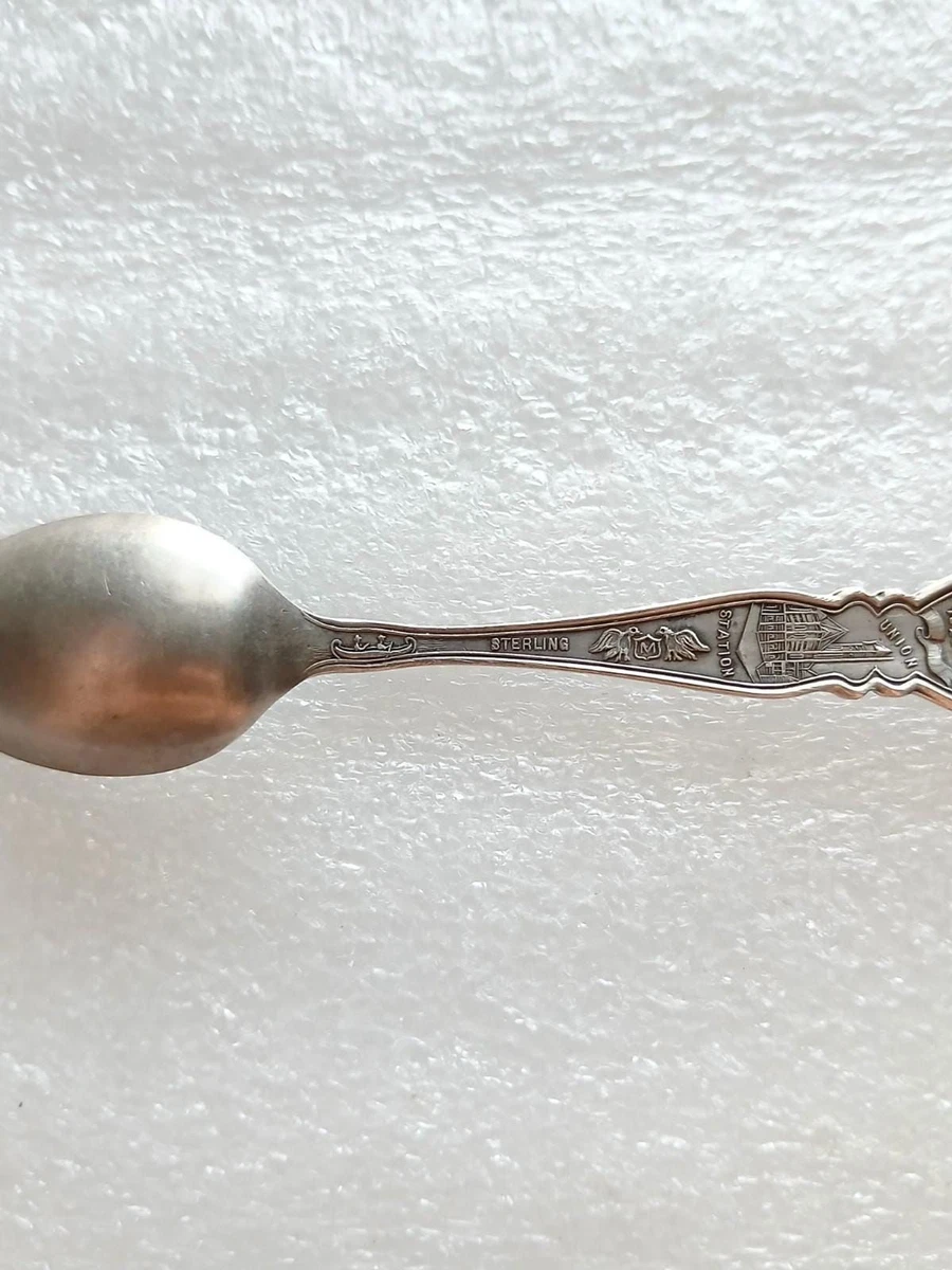 1904 Worlds Fair Sterling Spoon St Louis Manchester 8g Art Nouveau