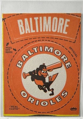 1968-72 Fleer Official Major League Patches #NNO Baltimore Orioles Logo Cloth