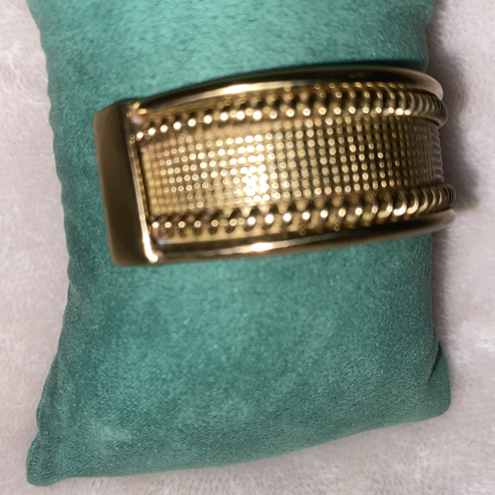 Rustic Cuff Gold Bangle Bracelet, Limited Edition… - image 2