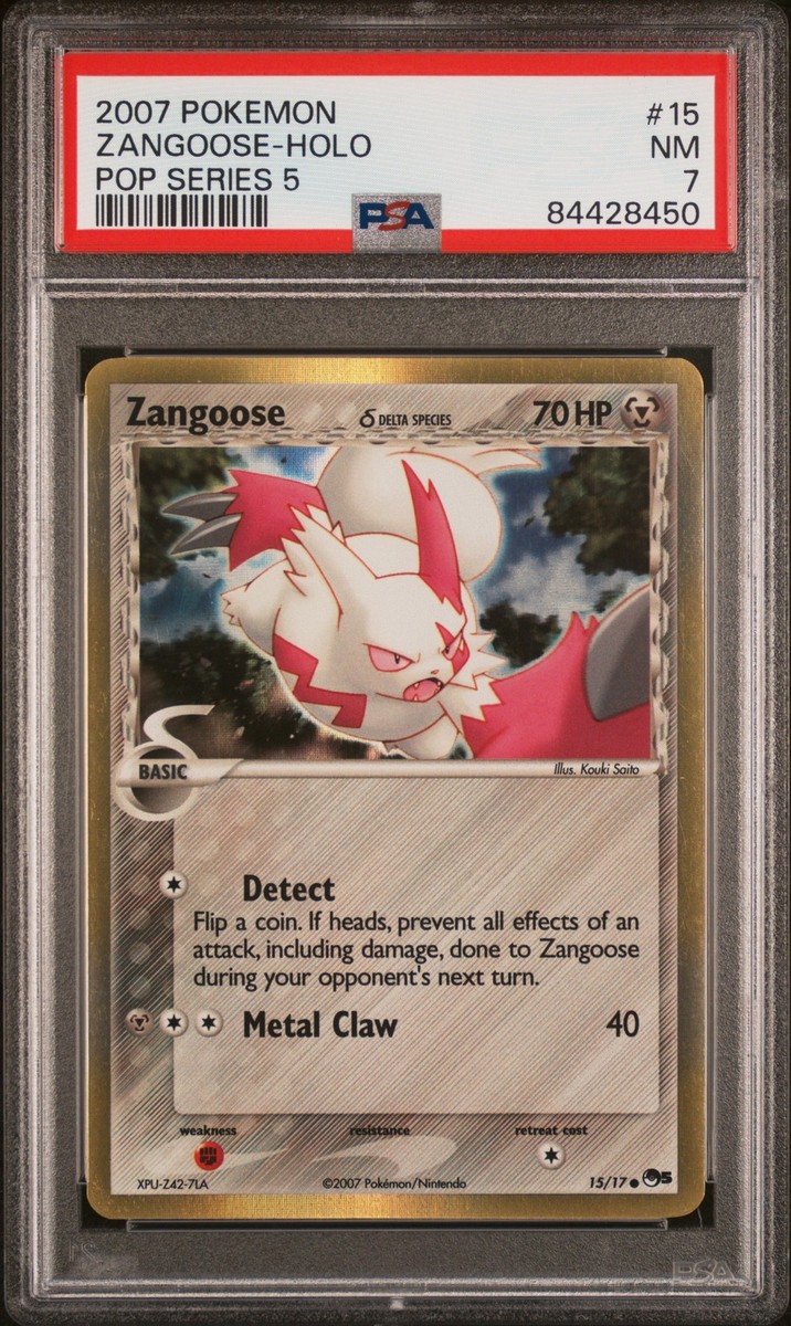 PSA 7 Zangoose Rare #15 2007 Pokemon Pop Series 5 84428450 | eBay