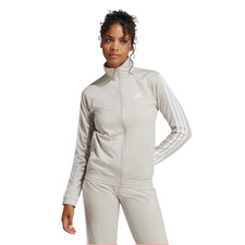 adidas Originals Women Tricot 3 Stripes Track Top Sweatshirt Beige/White Size S