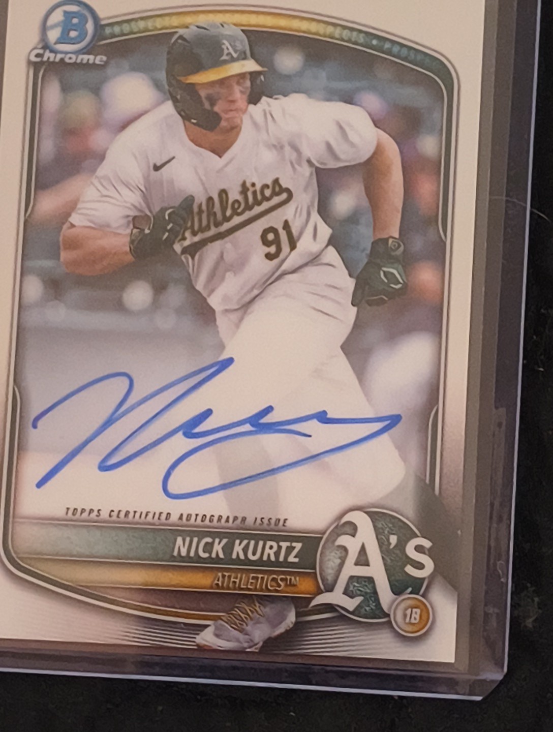 2025 Bowman - Chrome Prospect Autographs Nick Kurtz #CPA-NK (AU, RC)
