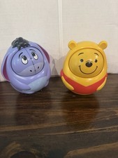 Disney Winnie The Pooh Tumbler Baby Toy Wobble Collectable- Pooh And Eeyore