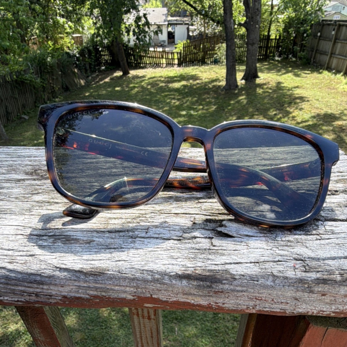 Gucci 60mm Tortoise Oversized Sunglasses NWT Designer Luxe Shades Gucci - Square Sunglasses - Tortoiseshell Light Brown  main image 4