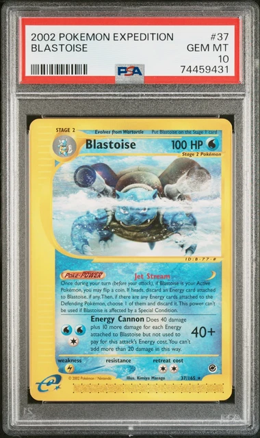 Blastoise 2002 Pokemon Expedition PSA 10 #37