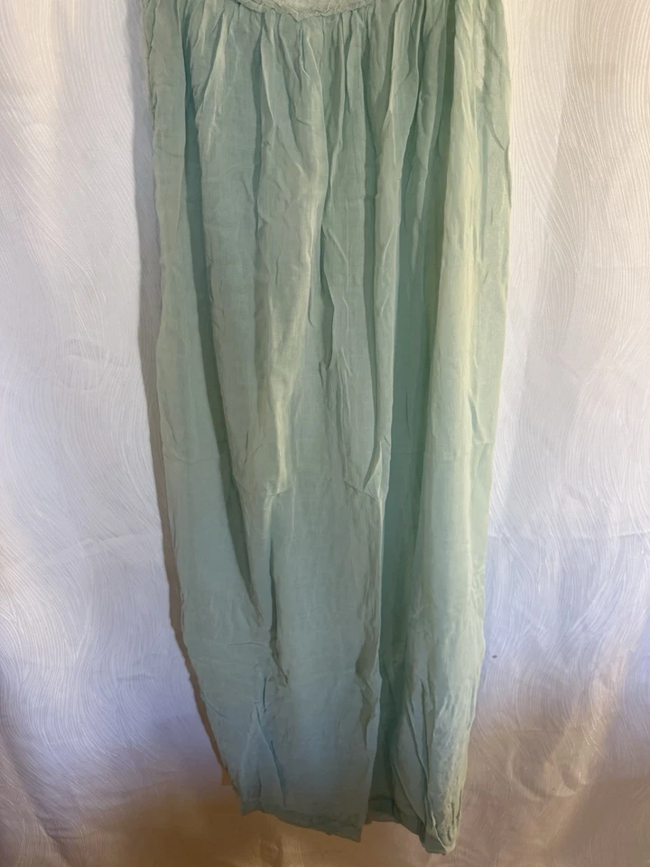 Antique Edwardian Handmade Slip Dress c.1905-1925 Cotton Voile Lace Chemise EUC - Image 3 of 4
