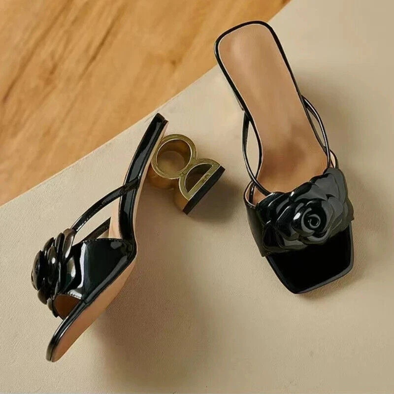 PANTOFOLA D’ORO Ciabatte donna estive moda tacco alto sandali punta quadrata tacco spesso decolte