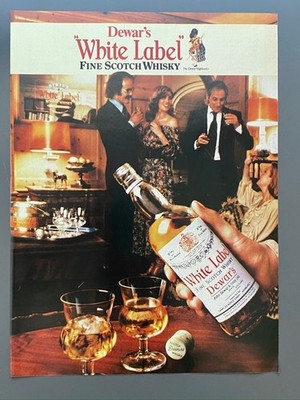 Dewar´s White Label Fine Scotch Whisky 1977 Vintage Ad Werbung Reklame