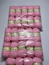 Lot of 28 Northland Comfy Fleece Yarn 1.75 oz/50g/44 yds each Super Bulky Pink