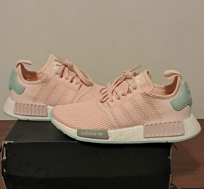 adidas NMD_R1 Icey Pink/Grey Two/Clear Mint Knit Low Top Sneakers FX7198