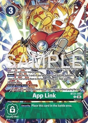 App Link Alternate Art Foil - BT21-097 - NM - Digimon TCG