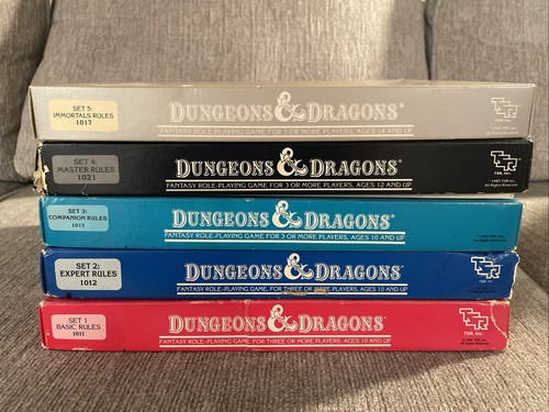 TSR Dungeons & Dragons - ALL 5 Box Sets for Second Edition Complete 1983