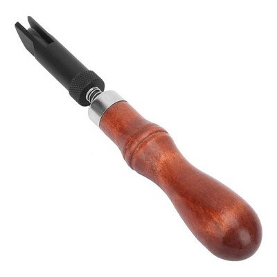 Wood Handle V, Cove Base Groover Tool Cotton Crochet Thread Type Push Groover...