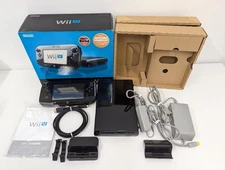 Z478 Nintendo Wii U Black Premium set 32GB Console Box NTSC-J WUP-101 USED