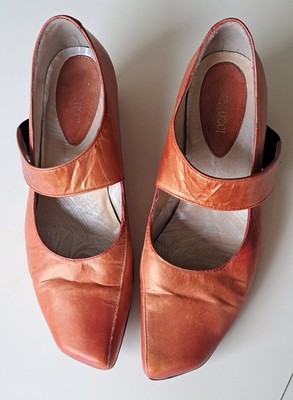 LISA TUCCI Damenschuhe*Handmade*Eyecatcher-Pumps* Leder*lachs-orange*Gr. 40