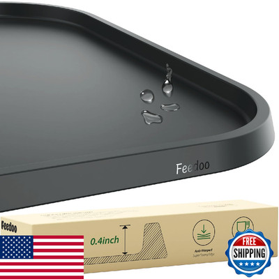 Feedoo Pet Feeding Mat Silicone, Raised Edge, Waterproof, Anti-Slip, Dishwasher