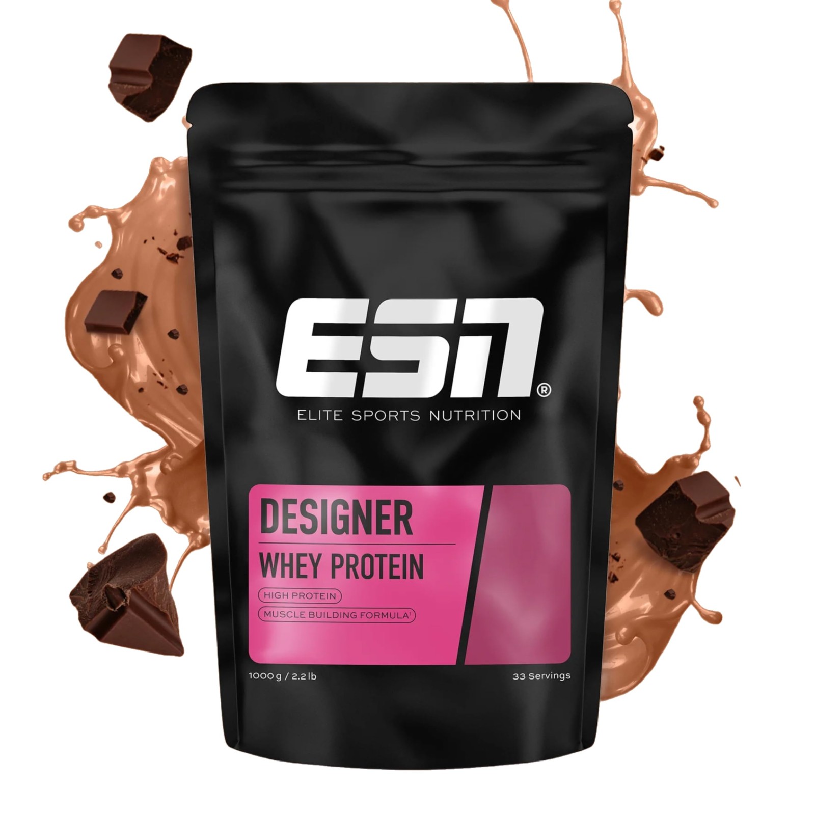 ESN Designer Whey Chocolate 1000g - Proteine Top per Massa Muscolare