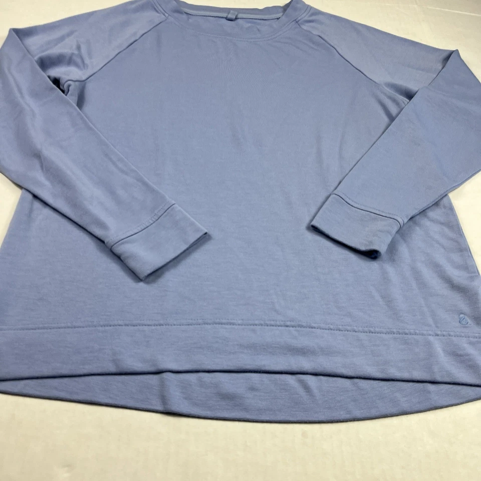 Lou & Grey Signature Soft Sweatshirt Blue Casual Comfy Pullover Cozy Top SMALL - Image 2 of 4