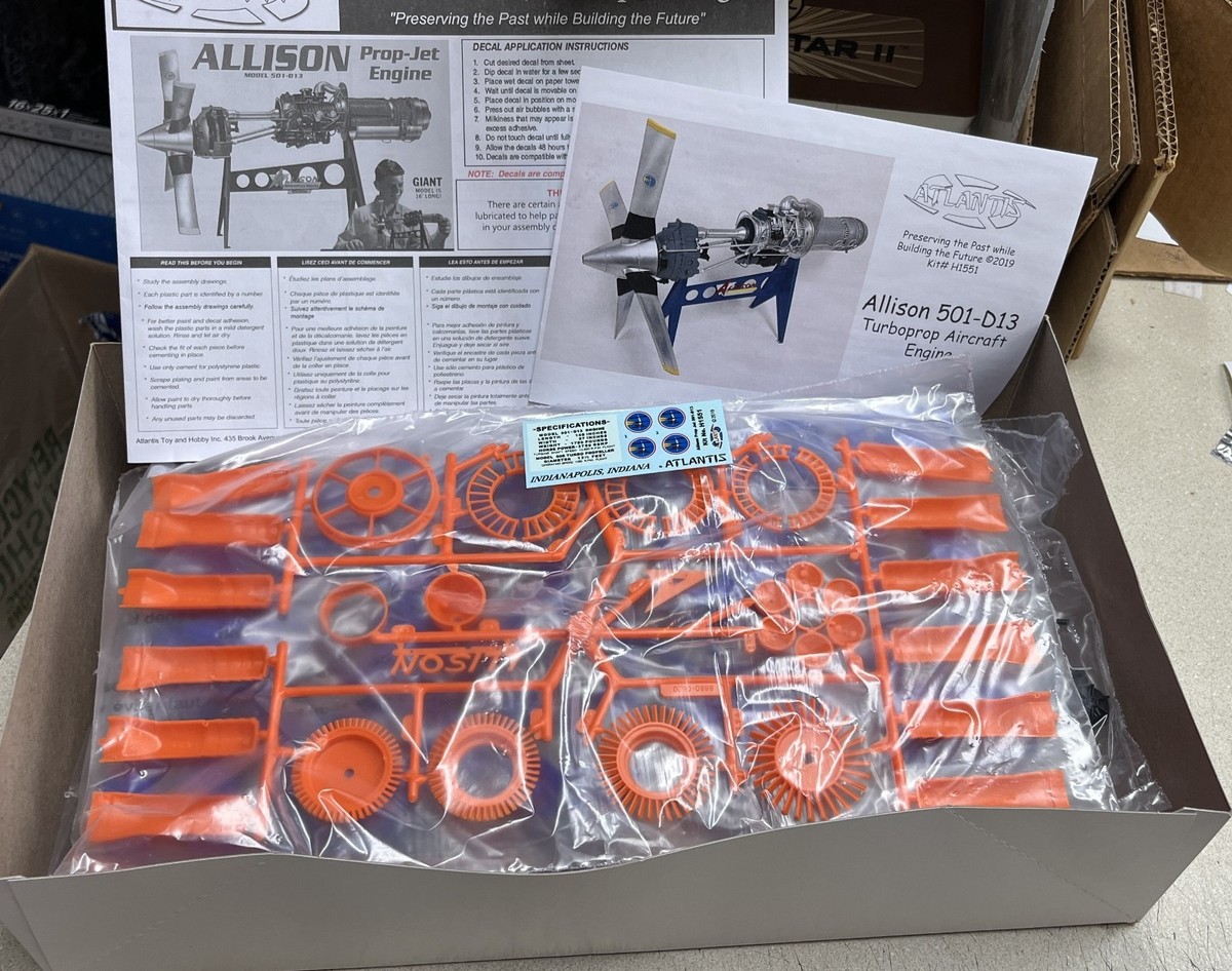 Atlantis AMCH1551 Allison Prop Jet Aircraft Engine Kit 1:10 Scale