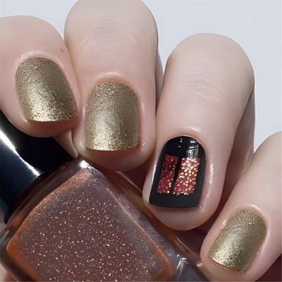 24 Pcs Thanksgiving Artificial Nails Autumn False Nails Leaves Press On Nails