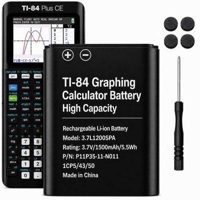 TI-84 Plus CE Battery Replacement Fit Texas Instruments TI-84 Plus CE C Graph...