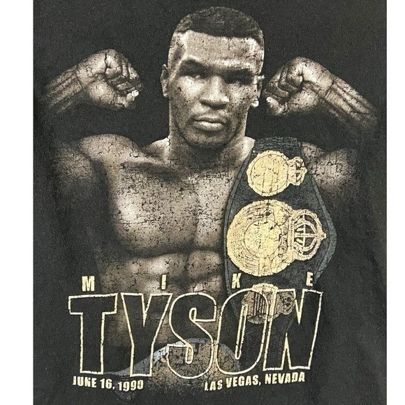 Camiseta De Colección Mike Tyson Souvenir Gráfico 16 de Junio 1999 Las Vegas Fan Apparel Foto 3 de 4