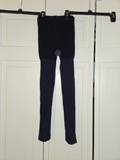 Opaque Tights - Footed - Navy - Sz Small - Semi Opaque Top