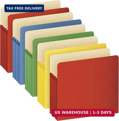 Pendaflex Globe-Weis/Pendaflex Colored File Pockets, Letter Size, 3.5 Inch Expan