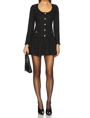 Amanda Uprichard Fallon Mini Dress Black
