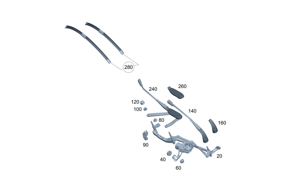 Genuine Mercedes-Benz Wiper Blade Repair Kit 297-820-53-00 OEM Replacement