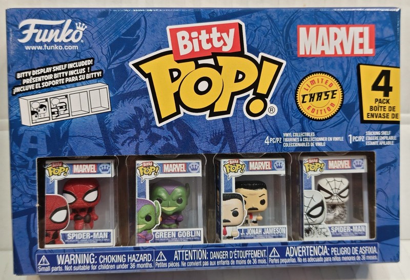 Funko Bitty POP Marvel 1" Chase Edition Spider-Man 4-pack Green Goblin J Jonah