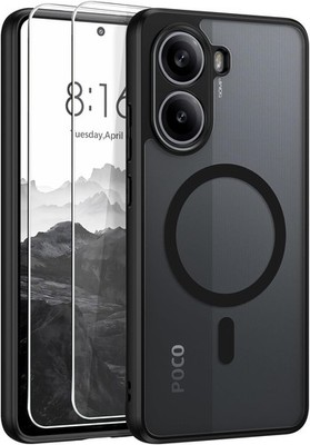 Matt Magnetisch Hülle + Displayglas für Xiaomi Poco X7 Pro 5G MagSafe Case Cover