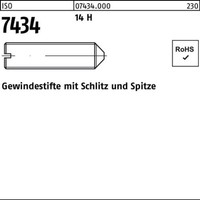 200Er Pack(Stk) 007434000009040004 Gewindestift Iso 7434 M.Spitze/Schlitz M 4 X