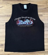 Vintage I Rode Skyline Drive Shenandoah National Park Biker Tank Top Men’s XL
