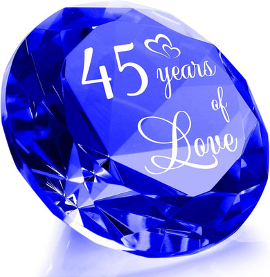 45Th Wedding Anniversary Sapphire Gift for Couple, 45 Years of Love Sapphire Wed