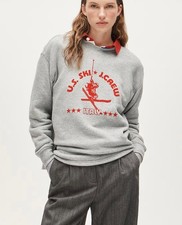 NWT U.S. Ski & Snowboard by J. Crew Heritage Terry Crewneck Sweatshirt XS $128