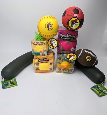 Huge Lot Of 9 JUMBO Squishies!!! SmushMart & Buc-ee's