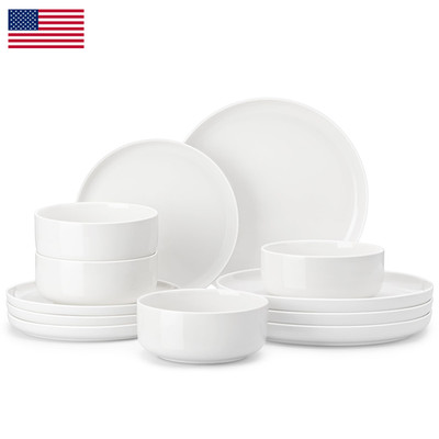 Malacasa Plates And Bowls Sets 12 Pieces Porcelain Dinnerware Sets Dishware