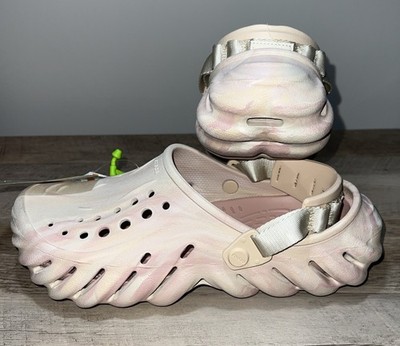Crocs Echo Marble Men s 8 Women s 10 Clogs Men's Pink Quartz Shoes 208454-6WS