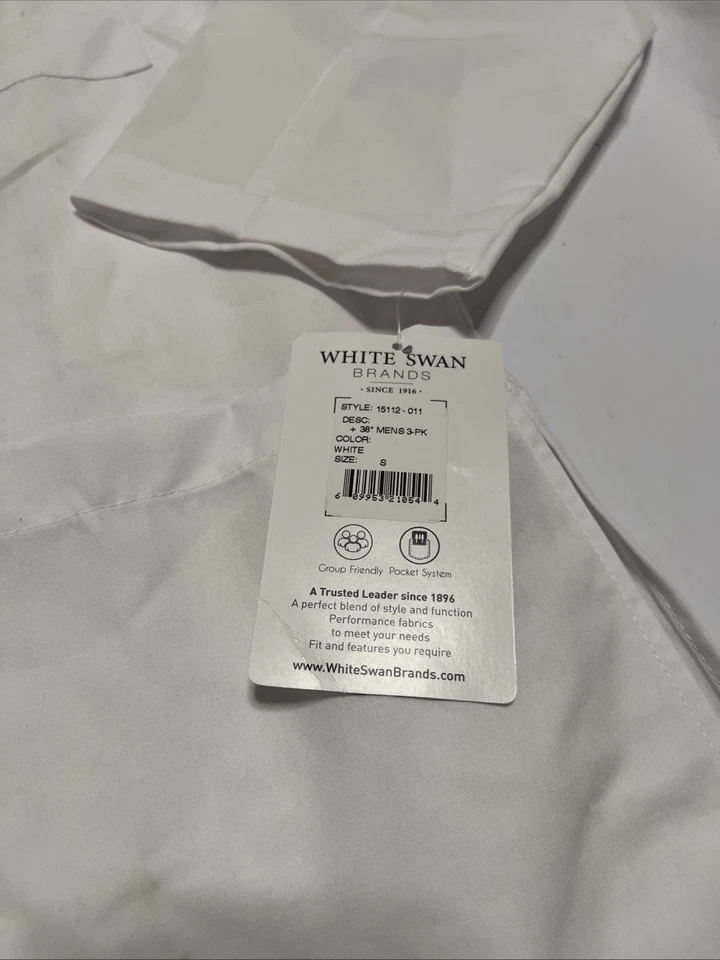 Men's Large Meta Fundamentals 15112 Mens 38" Lab Coat White 5-Buttons Pocket NWT - Image 4 of 4