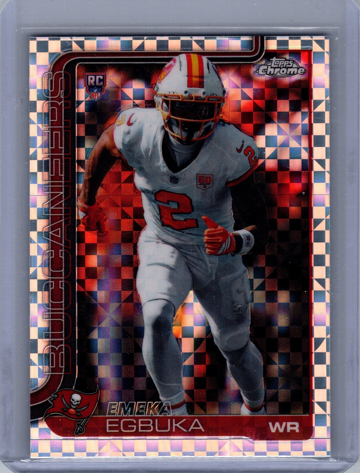 2025 Topps Chrome - Rookies Emeka Egbuka #312 X-Fractor SILVER (RC)