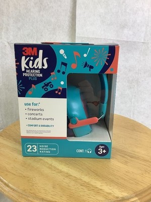 New 3M Kids Hearing Protection Plus, 23 Decibel Noise Reduction Rating, Age 3+