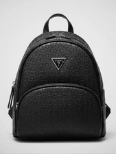 NEW Guess Black Embossed Backpack
