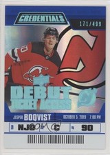 2019 Upper Deck Credentials Debut Ticket Access /499 Tier 3 Jesper Boqvist 04t9