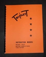 Triplett Tube Tester 3423 Ultimate Manual Tube Data