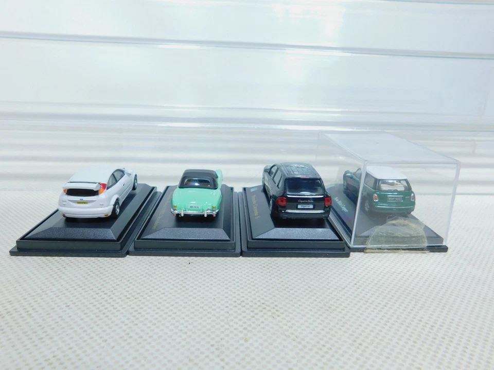 4x Hongwell 1:72 Auto : Ford Focus + Porsche + MB+ Mini Cooper,Mint + Box - Immagine 4 di 4